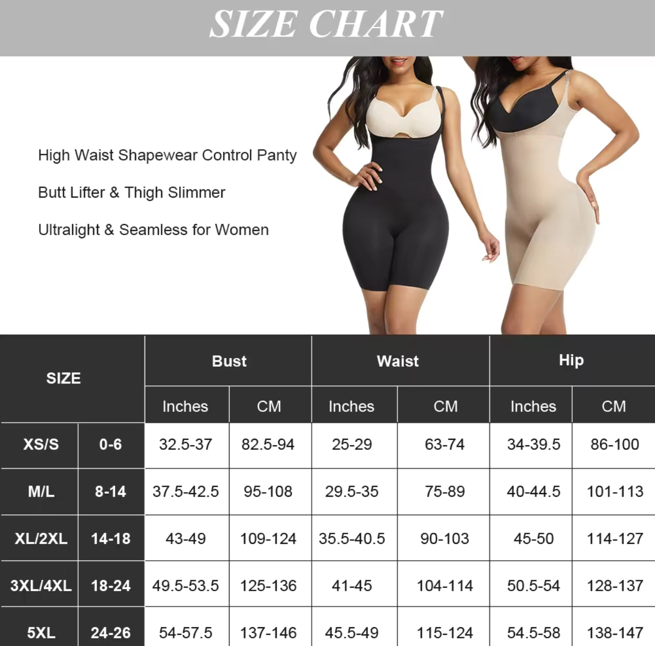 Full Body Shaper & Seamless Underbust Bodysuit