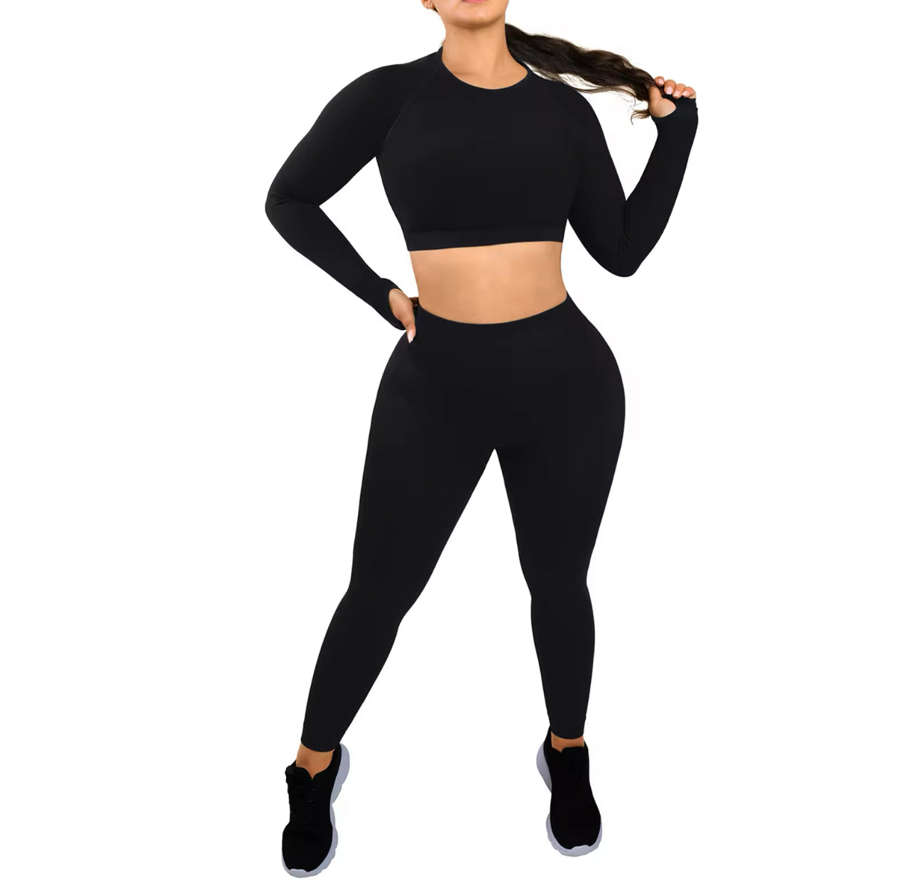 Seamless Athletic Leggings Set